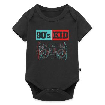 90s Kid Nineties Decade 1990 Vintage 90s Party - Baby Premium short-sleeve bodysuit - black - Front