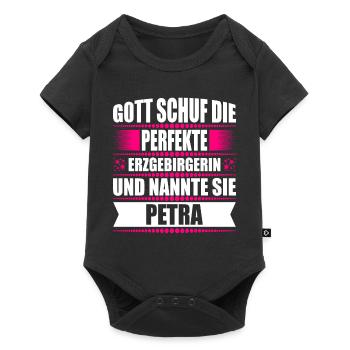 Erzgebirge Frau Namen Sachsen Petra - Baby Premium Kurzarmbody - Schwarz - Vorne