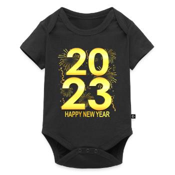 Fête pour le Nouvel An 2023 - Bonne année - Body à manches courtes Premium Bébé - noir - Devant
