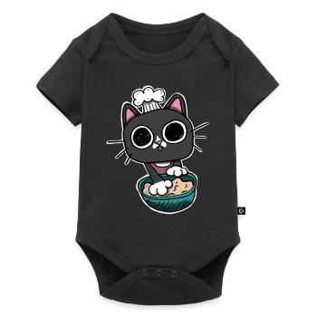 Kitty making Biscuits Cat Black - Baby Premium short-sleeve bodysuit - black - Front