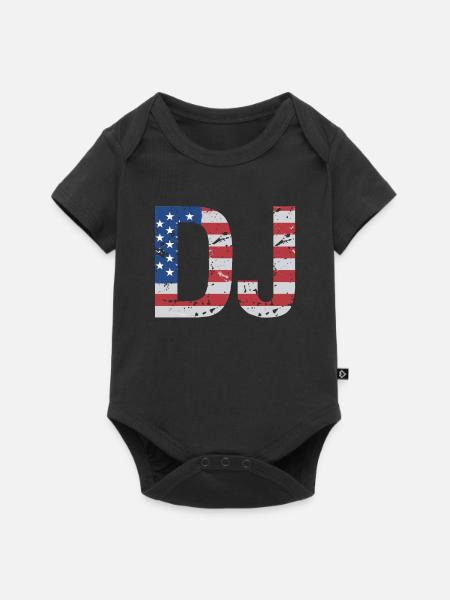 DJ Auftritt Auflegen - Baby Premium Kurzarmbody - Schwarz