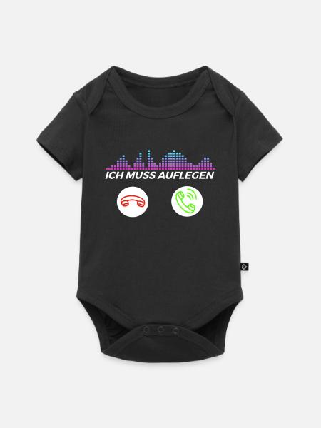 DJ Auftritt Auflegen - Baby Premium Kurzarmbody - Schwarz