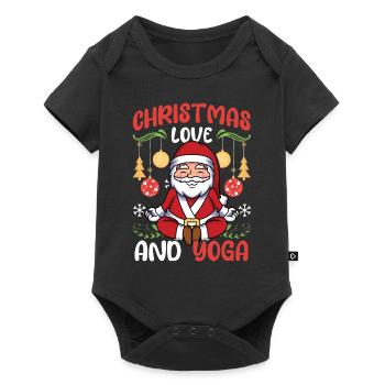 Yogini Yoga Meditation Weihnachten, Liebe und Yoga - Baby Premium Kurzarmbody - Schwarz - Vorne
