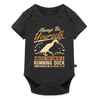 Indian Running Duck Gift Running Duck - Baby Premium short-sleeve bodysuit - black - Front