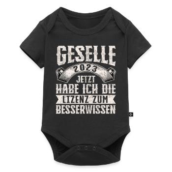 Geselle 2023 Gesellenprüfung - Baby Premium Kurzarmbody - Schwarz - Vorne