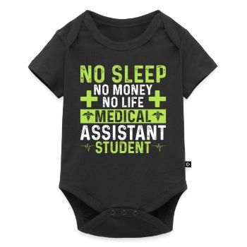 No sleep No money No life Doctor's assistant - Baby Premium short-sleeve bodysuit - black - Front