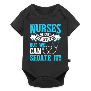 We can't fix nurses - Baby Premium short-sleeve bodysuit - black - Front