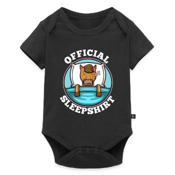 Chemise de nuit officielle Cheval - Body à manches courtes Premium Bébé - noir - Devant