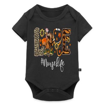 Love Turkey Stethoscope Nurse Life Thanksgiving - Body à manches courtes Premium Bébé - noir - Devant