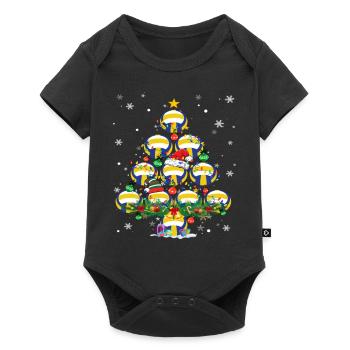 Volleyball Christmas Tree Santa Pickleball Lights - Baby Premium short-sleeve bodysuit - black - Front