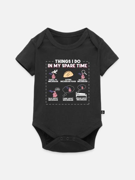 Michigan - Baby Premium Kurzarmbody - Schwarz