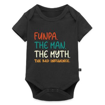 Funpa Definition Der Mann Der Mythos Der - Baby Premium Kurzarmbody - Schwarz - Vorne