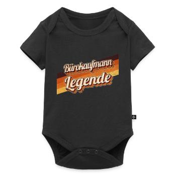 Angestellter Geburtstag als Legende geboren - Baby Premium Kurzarmbody - Schwarz - Vorne