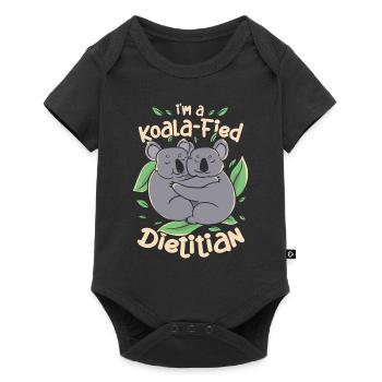 I am a koala-fied nutritionist - Baby Premium short-sleeve bodysuit - black - Front