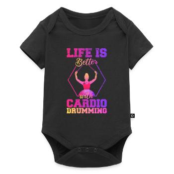 Life is Better With Cardio Drumming Fitness Class - Baby Premium short-sleeve bodysuit - black - Front
