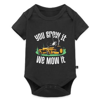 You Grow It We Mow It Lawn Mower - Baby Premium short-sleeve bodysuit - black - Front