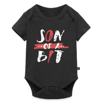 Fils d’un petit programmeur informatique - Body à manches courtes Premium Bébé - noir - Devant