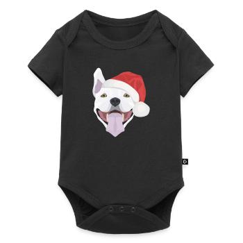 Bull Terrier Joyeux Noël - Body à manches courtes Premium Bébé - noir - Devant