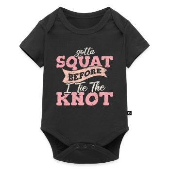 Workout Squat Bride Wedding Prep Cool Fitness Love - Baby Premium short-sleeve bodysuit - black - Front