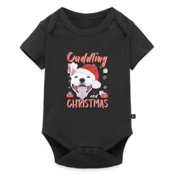 Bull Terrier Joyeux Noël - Body à manches courtes Premium Bébé - noir - Devant