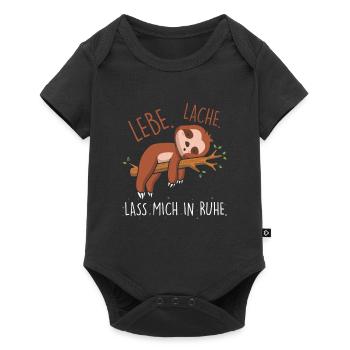 Lebe Lache Lass Mich In Ruhe Faultier Arbeit - Baby Premium Kurzarmbody - Schwarz - Vorne