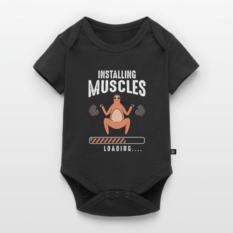 Installing Muscles Loading Baby Premium short-sleeve bodysuit