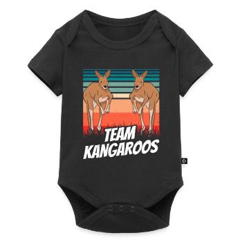 Team Kangaroos Australia Lovers Animal Kangaroo - Baby Premium short-sleeve bodysuit - black - Front