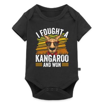 Je me suis battu avec un kangourou et j’ai gagné des kangourous - Body à manches courtes Premium Bébé - noir - Devant