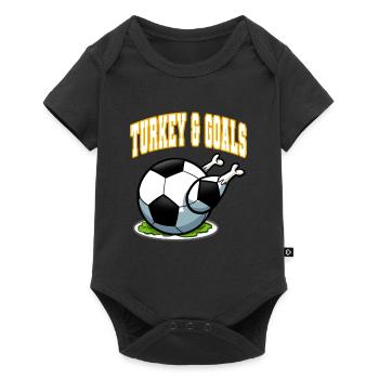 Thanksgiving Soccer Turkey And Goals - Baby Premium short-sleeve bodysuit - black - Front