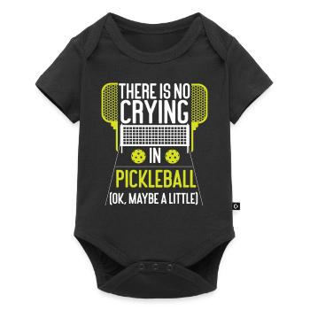 Pickleball There Is No Crying In - Baby Premium Kurzarmbody - Schwarz - Vorne