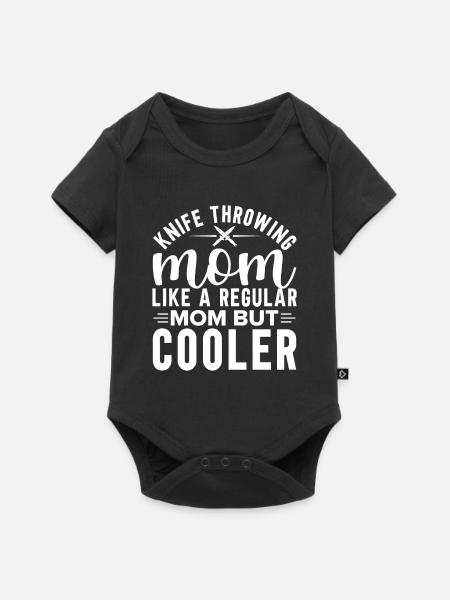 Messerwurfscheibe Geschenk Messerwerfer - Baby Premium Kurzarmbody - Schwarz