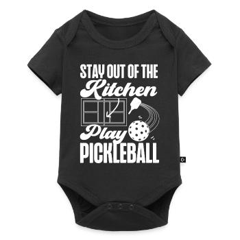Pickleball Restez en dehors de la cuisine - Body à manches courtes Premium Bébé - noir - Devant