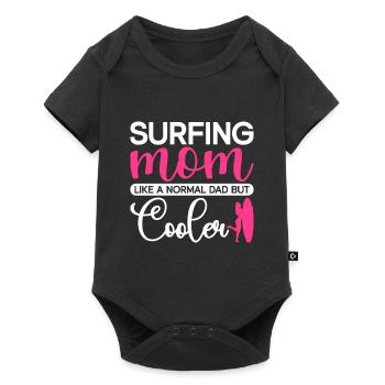 Surf Sports Surfboard Ocean Sunshine Surfer - Baby Premium short-sleeve bodysuit - black - Front