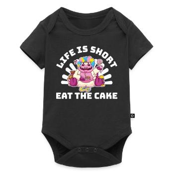 Life Is Short Eat The Cake Cake Gift - Baby Premium short-sleeve bodysuit - black - Front