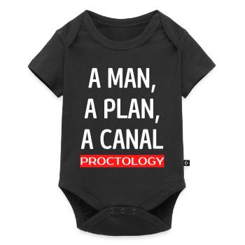 A MAN, A PLAN, A CANAL - PROCTOLOGY - Baby Premium short-sleeve bodysuit - black - Front