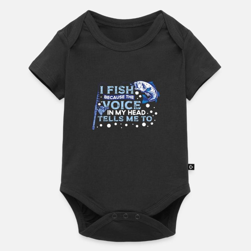 Je pêche canne-pêcheur-poisson-pêcheur-drôle- - Body à manches courtes Premium Bébé - noir