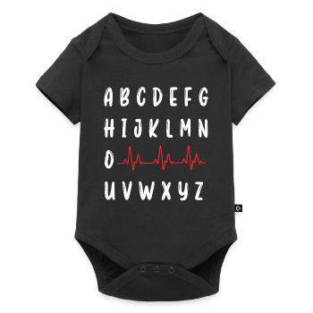PQRST Nurse ECG Registered Nursing RN Student - Baby Premium short-sleeve bodysuit - black - Front