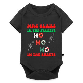Mme Claus dans les rues Ho Ho Ho Ho Dans les draps, - Body à manches courtes Premium Bébé - noir - Devant