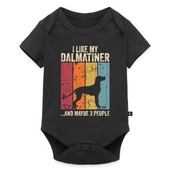 Propriétaire de chien de chien dalmate - Body à manches courtes Premium Bébé - noir - Devant