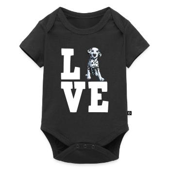 Propriétaire de chien de chien dalmate - Body à manches courtes Premium Bébé - noir - Devant