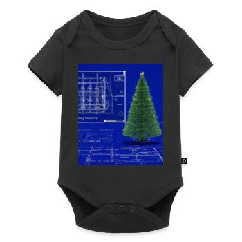 Plan schématique de l’arbre de Noël - Body à manches courtes Premium Bébé - noir - Devant