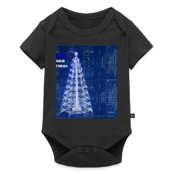 Plan schématique de l’arbre de Noël - Body à manches courtes Premium Bébé - noir - Devant