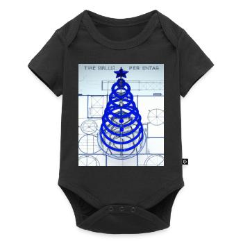 Plan schématique de l’arbre de Noël de Noël - Body à manches courtes Premium Bébé - noir - Devant