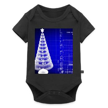 Christmas Christmas Tree Schematic Blueprint - Baby Premium short-sleeve bodysuit - black - Front