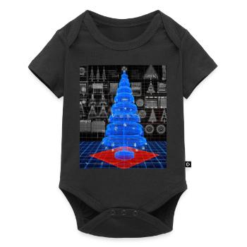 Plan schématique de l’arbre de Noël - Body à manches courtes Premium Bébé - noir - Devant