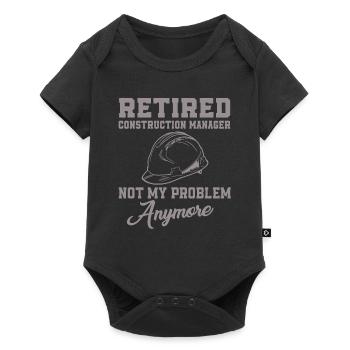Bauleiter Im Ruhestand Ist Nicht Mein Problem - Baby Premium Kurzarmbody - Schwarz - Vorne