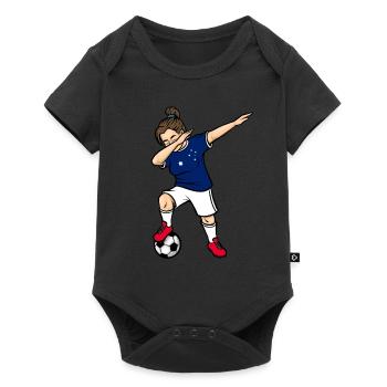 Dabbing Soccer Player Girls Australia Soccer - Baby Premium short-sleeve bodysuit - black - Front
