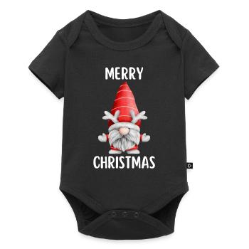Merry Christmas Funny Christmas Shirt - Baby Premium short-sleeve bodysuit - black - Front