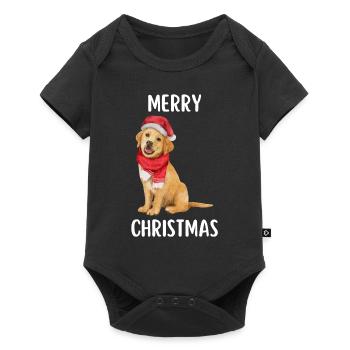 Joyeux Noël Drôle de Chemise de Noël - Body à manches courtes Premium Bébé - noir - Devant
