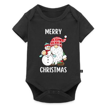 Merry Christmas Funny Christmas Shirt - Baby Premium short-sleeve bodysuit - black - Front